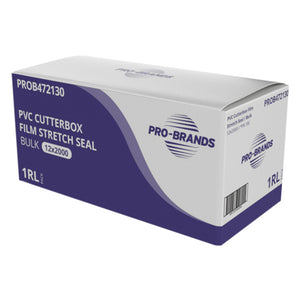 12X2000 PLASTIC FILM WRAP- PVC- CUTTERBOX - PROBRANDS - 1 ROLL (#125-PB)